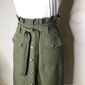 NEW, "PEROLA" Olive Green Skirt/ size P